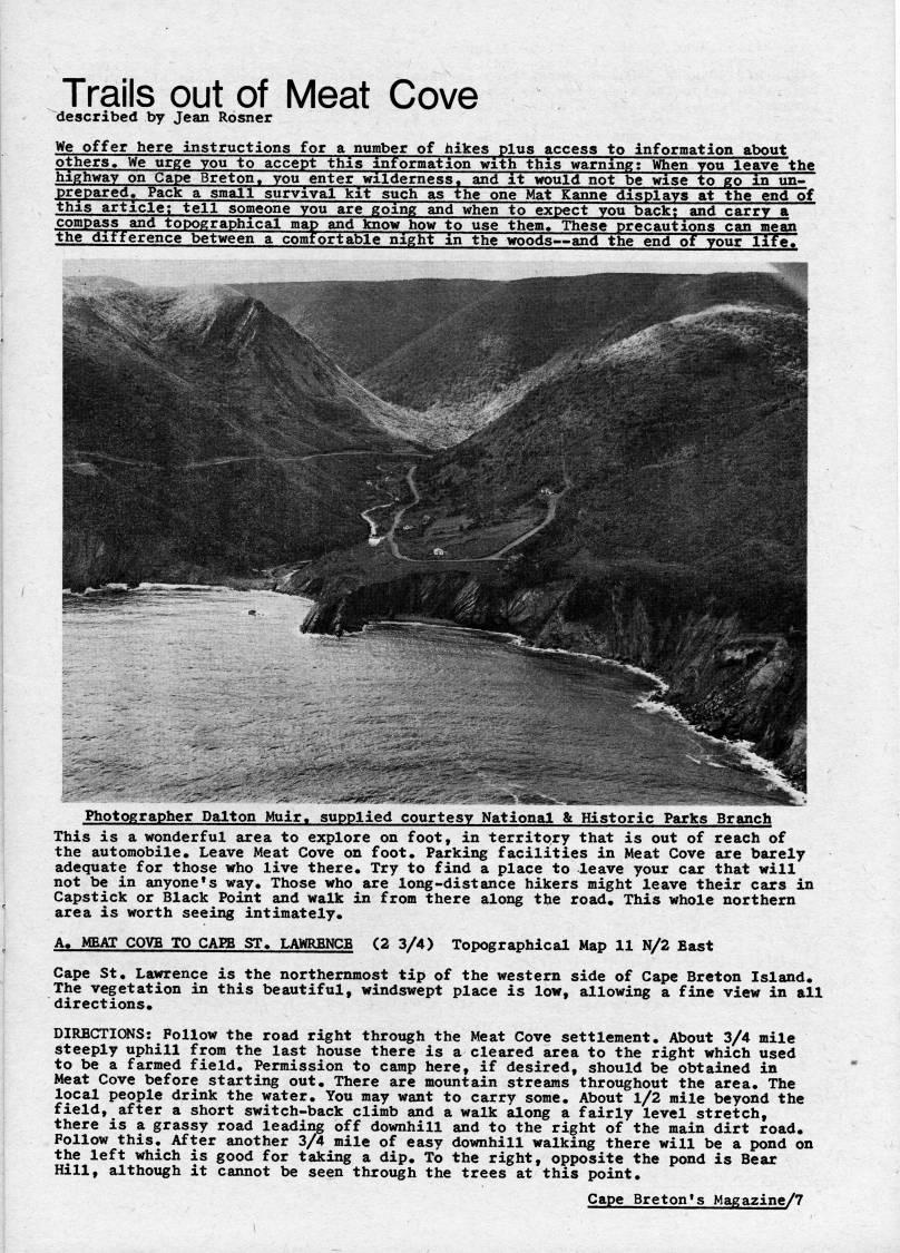 Page 7 - Trails out of Meat Cove