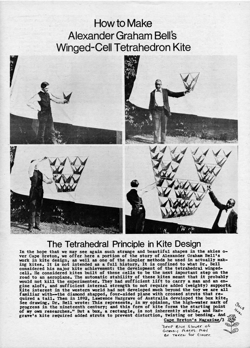 Page 3 - How to Make Alexander Graham Bell's Winged-Cell Tetrahedron Kite
