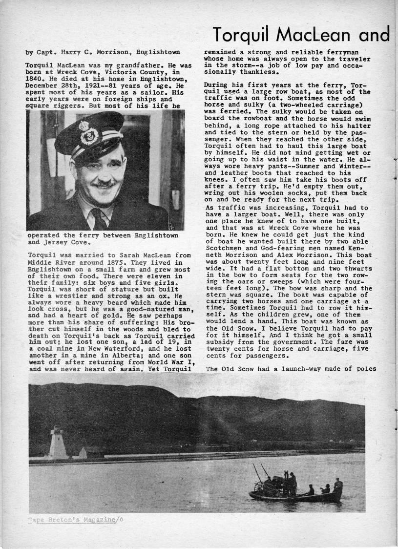 Page 6 - Torquil MacLean & the Englishtown Ferry